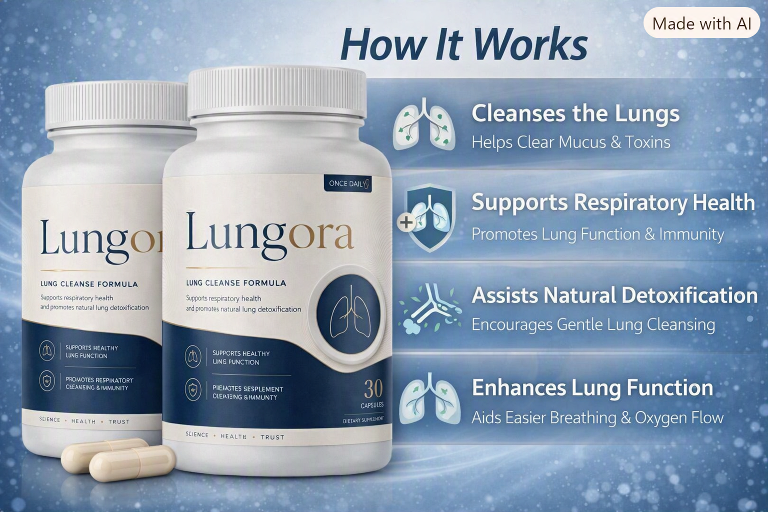 How Lungora works — nerve health, circulation and antioxidant support